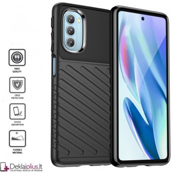 Thunder guminis dėklas - juodas (telefonui Motorola Moto G51)